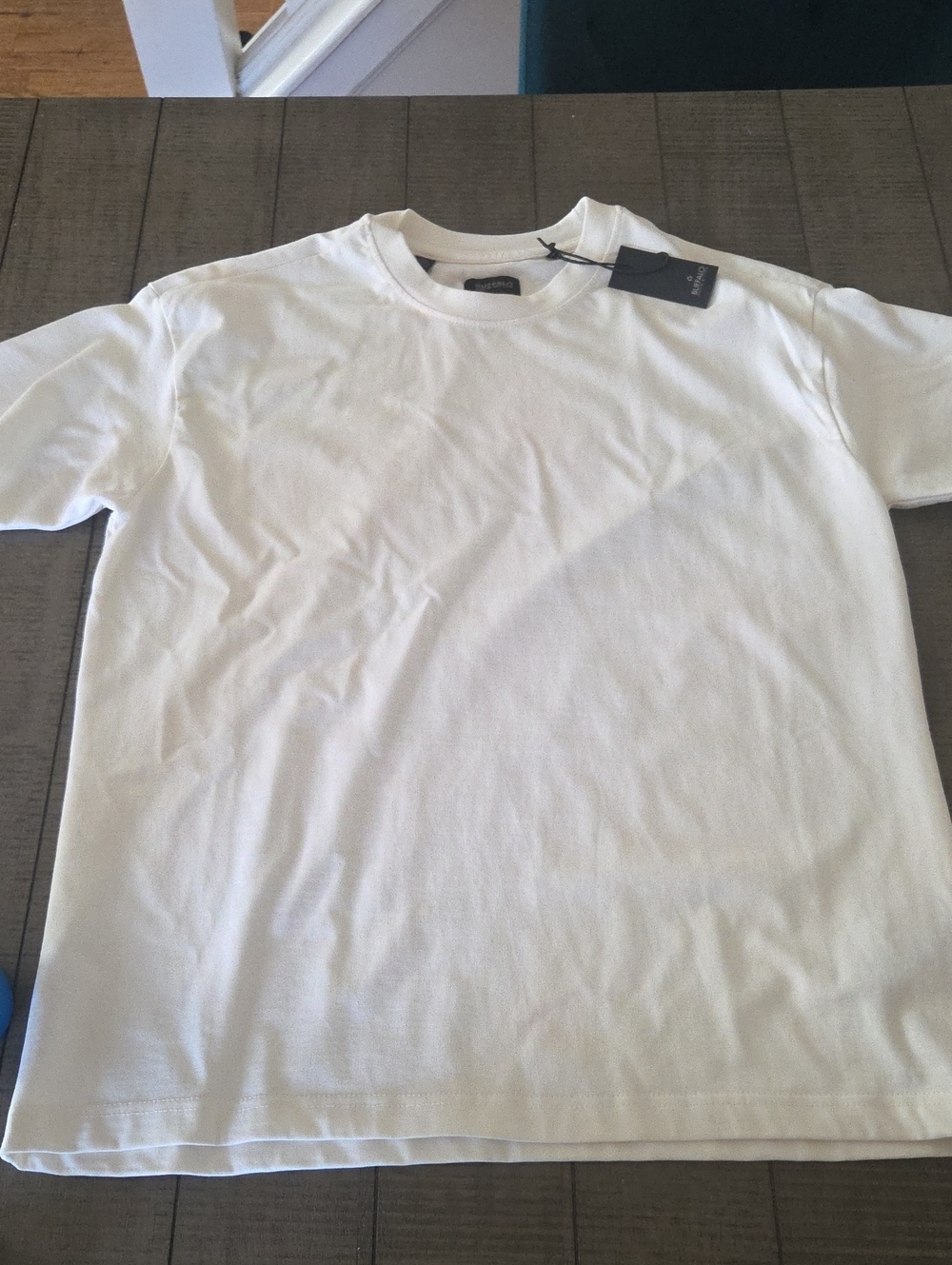 Buffalo David Bitton White Crew Neck Short Sleeve Tee